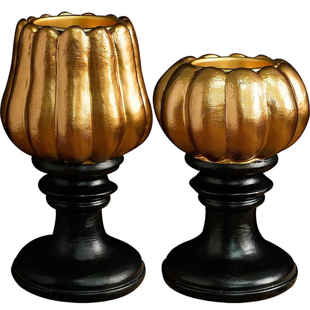 Vintage Pumpkin Candle Holder – Halloween Decor Prop For Scented Candles & Spooky Party