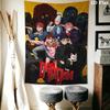 Dandadan ANIME Wandteppich Ästhetisches Wandbehang Gedruckter Stoffdecke Dekorative Wandteppiche für Schlafzimmer Wohnzimmer Heimdekoration