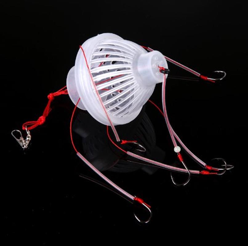 New Plastic Fishing Tackle Sea Monster with Six Strong Spherical Carbon Steel Fishing Hook Hooks