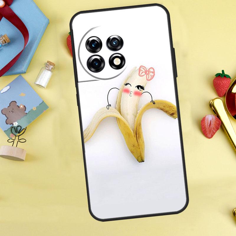 Cartoon Cute Fruit Yellow Banana Case For OnePlus 15 13 13R 13T 12 12R 11 10 9 10R 10T 8T Nord 5 CE 4 2 3 Lite N20 N30 Cover