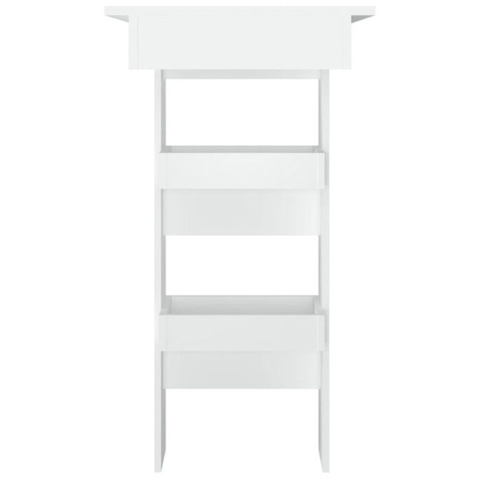 VidaXL Wall-mounted Bar Table White 102x45x103.5 Cm Engineered Wood 811781