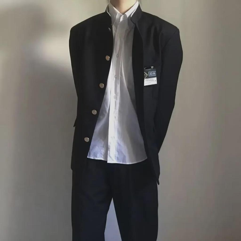 Unisexová japonská vysokoškolská uniformní bunda se stojáčkem