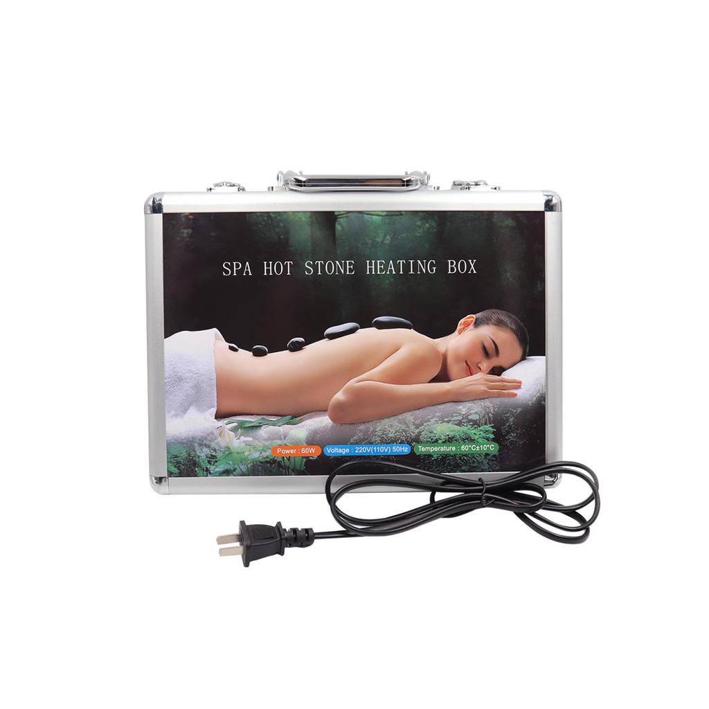28-Piece Jade Hot Stone Massage Set with Heated Box for Spa and Physiotherapy