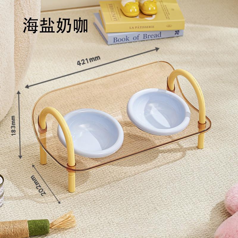 Dopamine Cat Bowl Neck Support Pet Food Dish Anti Spill Double Bowl Pet Supplies Hot Sale