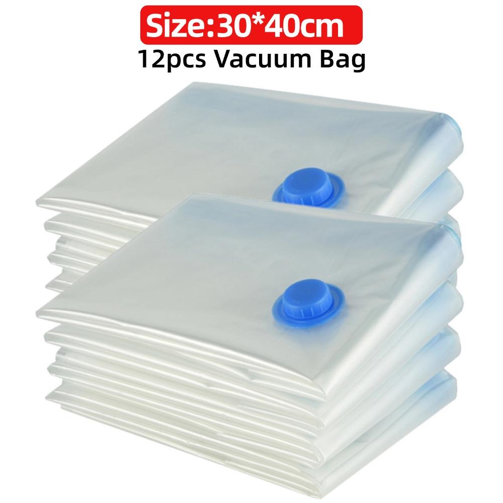 6/12PCS Vacuum Bag for Clothes Storing Dustproof Compression Sealer Bag Space Saving Blankets Clothes Pillows Storage Container