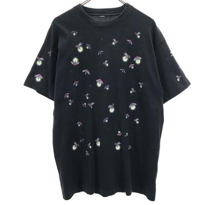 90s Firefly Print All-over Pattern Short Sleeve Fire Fly T-shirt Men's Used