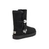 UGG Bailey Button UGG Charm Metallic Alphabet Version Fleece Lined Black Women's 1114970-BLK