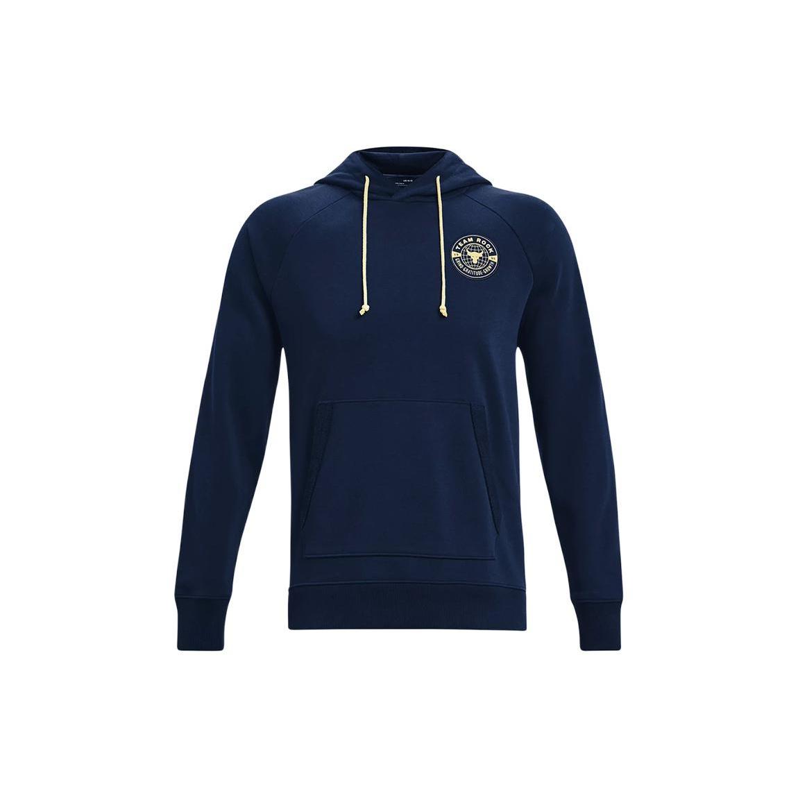 Under Armour Project Rock Heavyweight Terry Hoodie Blue Men s 1370453-408 XL