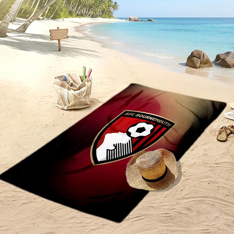 Bournemouth Fußball Druck Strandtuch, Großes Weiches Schnelltrocknendes Handtuch für Strand Camping Schwimmen