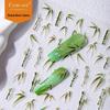 Cyansea Elegant Gold-Plated Bamboo and Leaves Nail Stickers - Ancient Chinese Style