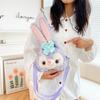 New plush bag bunny cute doll shoulder messenger bag student girl heart cartoon mobile phone bag