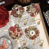 1PC Creative Rose Clock Theme Reading Mark Bookclip Metal Bookmark Reading Enthusiast Office Plan Student Supplies