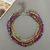 New Irregualr Glasses Beads Choker Necklace for Women Fashion Trendy Popular Short Neck Jewelry Colorful Necklace