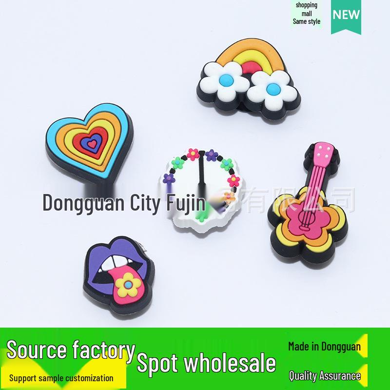 24 PCS Cute Cartoon Shoe Charms for Garden Shoes - DIY Decorative Buckles Compatible with Clogs