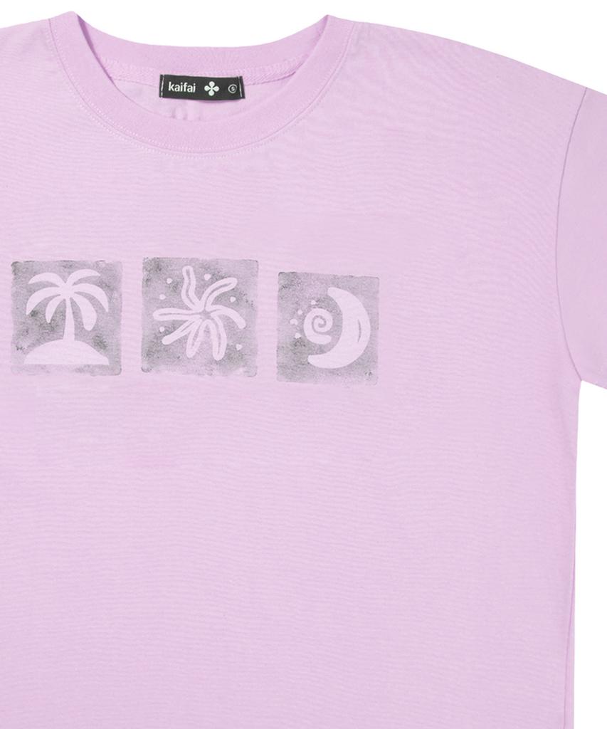 KAIFAI Summer Rhythm Short Sleeve T-Shirt (Baby Purple) K26Qb239