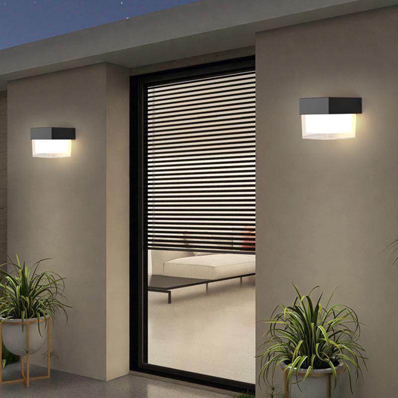 Outdoor Solar LED Wall Light IP65 Waterproof Exterior Wall Light Porch Courtyard Garden Balcony Outdoor Decorative Lighting