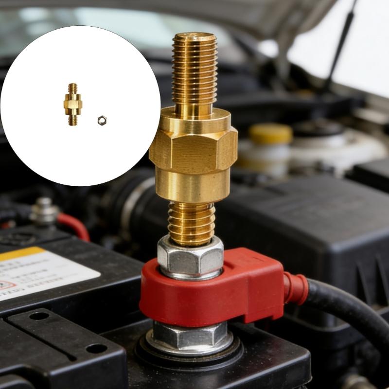 Easy Installation Battery Terminal Adapter Converter Make Of Copper Material 3/8mm Stud Size For Reliable Power Transfer