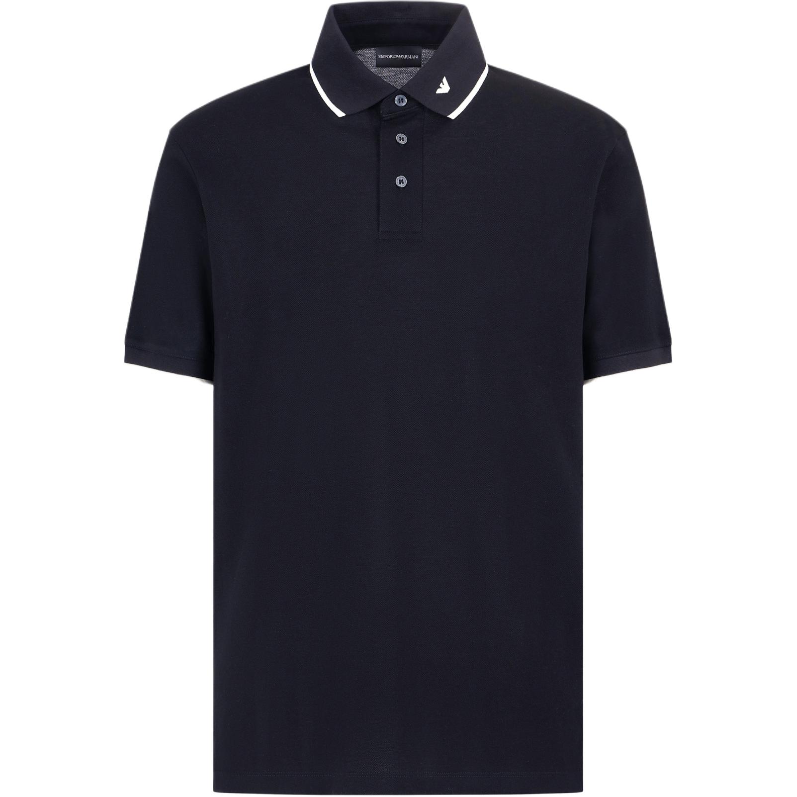 

Emporio Armani SS24 Striped Logo Jacquard Straight Casual Short Sleeve Polo Shirt Men polo shirts Black 6D1F65-1JTKZ-00B9 XXXL