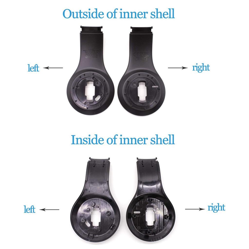 1 pár náhradních vnitřních skořepin sluchátek pro bezdrátová sluchátka Beats Studio 3.0 Náhradní díly Černá