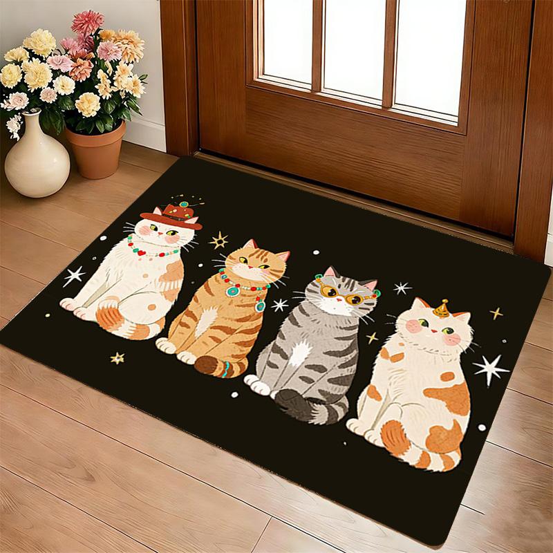 Cat Parade Living Room Nonslip Area Rug Soft Carpet For Bedroom Game Playroom Sofa Office Home Decor Doormat Christmas Gift C929172