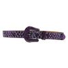 Leopard Print Rhinestone Leather Belt - Y2K Style for Women