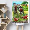5d Diamond Painting Scenery Diamond Embroidery Chicken Round Diamond Mosaic Picture