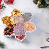 Christmas Serving Tray Compact Food Organizer with Lid Snackle Box Charcuterie Container for Treats Nuts Fruit Popcorn Dip