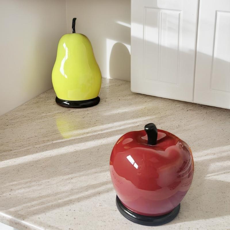 Cute Apple And Pear Design Toothpick Box Luxury Home Cotton Swab Dental Floss Storage Creative Container Modern Organizer
