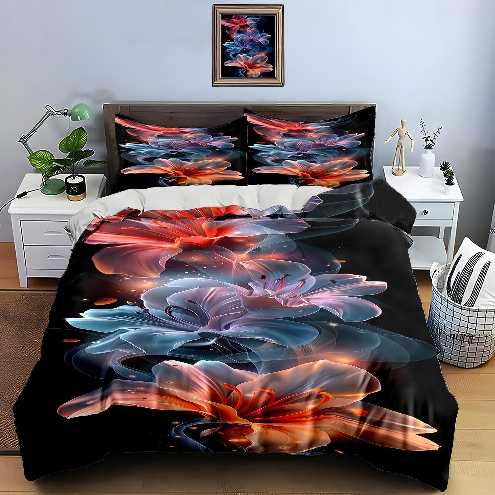 Abstract Floral Design Bedding Duvet Cover Sets Duvet Covers Pillowcases Gifts (1 * Duvet Cover 2 * Pillowcases, Without Duvet Insert)