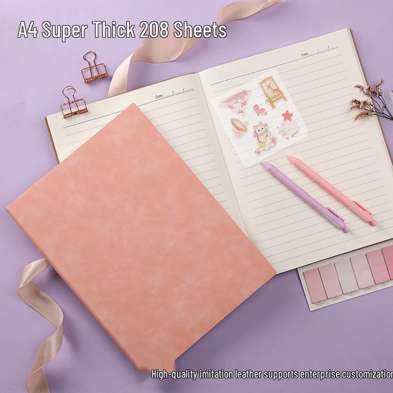 Qinde Li A4 Dickes Postgraduierten Softleder Tagebuch Blankes Cornell Notizbuch