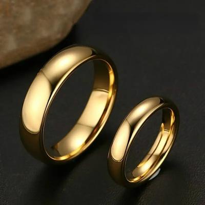 1pc Mode Luxus Engagement Hochzeit Ring 6mm Weibliche 4mm Paar Einfachen Stil Ring Schmuck