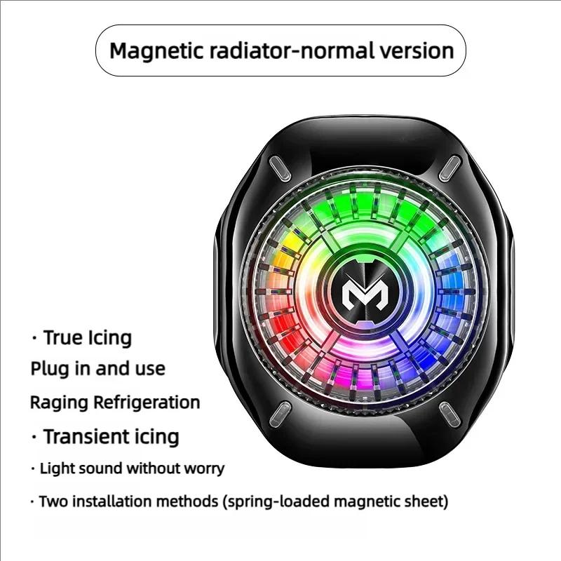 MEMO CX10 Semiconductor Phone Cooler with RGB Lights Magnetic Clip on Ice-Freezing Strong Cooling for Gaming & Live Streaming