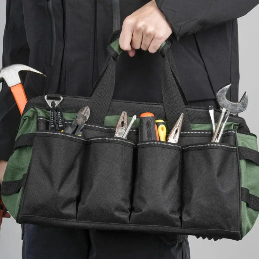 Portable Heavy Duty Tool Bag Soft Handle Large Capacity Tool Kit Wear-resistant Thickened Tool Storage Bag For Mechanics