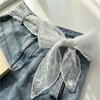 White Sweet Lace Belt Flowers Embroidery Bow Tie Bohemian Waist Chain Waist Decoration Sweet Scarf Body Decor Accessories