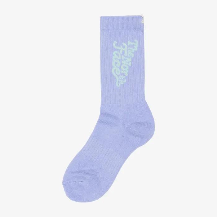 NY4MS01J White Label Lettering Socks BABY BLUE