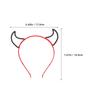 Devil Horns Headband Halloween Demon Red Rhinestones Costume Accessories Cosplay Party Cow Horns Headband Halloween Headbands