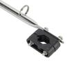 Silver Marine Flag Pole 390mm Flagpole Flag Holder Stand Rail Type Flag Pole  Boats