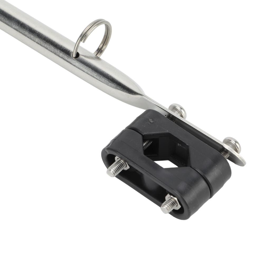 Silver Marine Flag Pole 390mm Flagpole Flag Holder Stand Rail Type Flag Pole  Boats