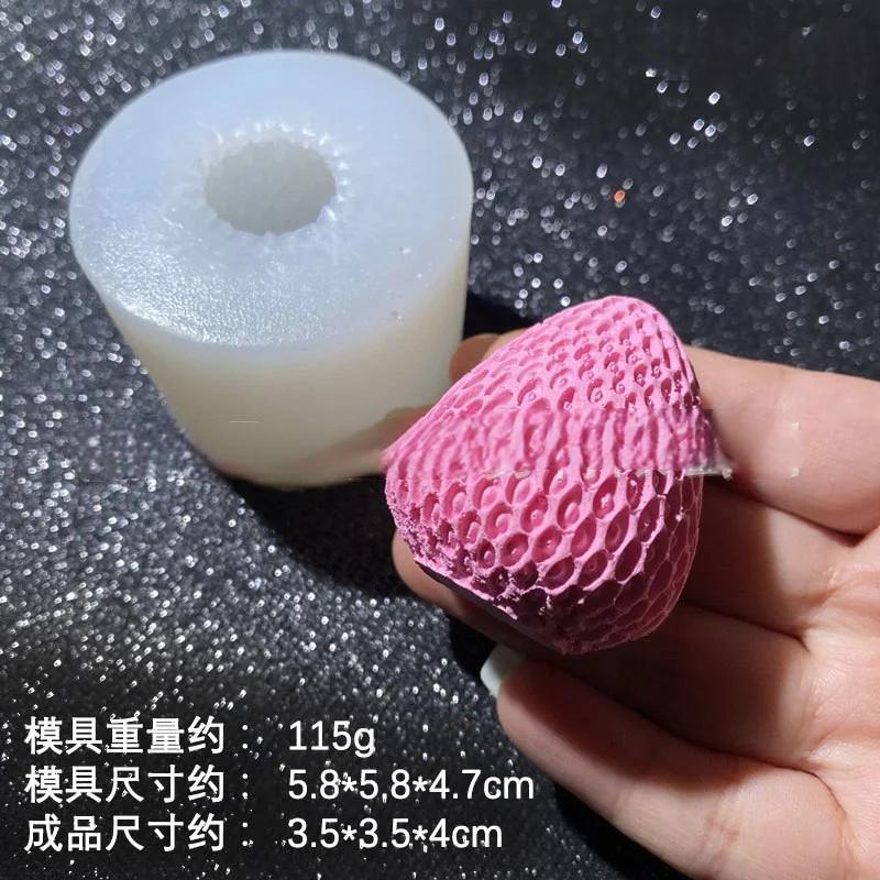 

2026New Fruit Series Candle Mold Strawberry Blueberry Silicone Mold DIY Chocolate Fondant Cake Decor Craft