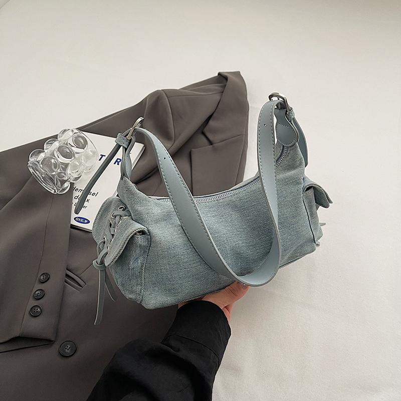 Soft leather bag for women retro texture red monochromatic versatile shoulder shopping women's bags