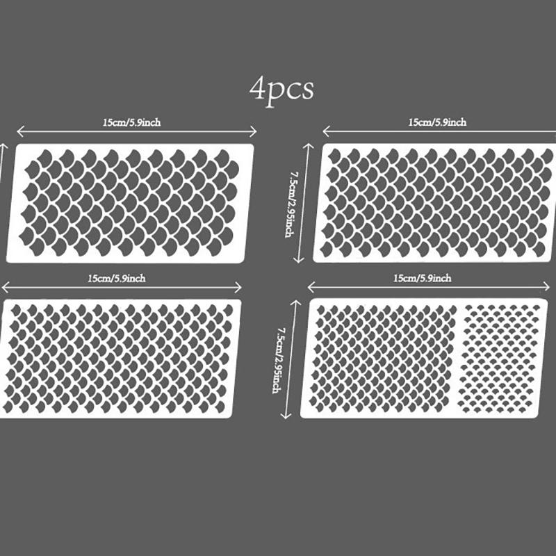 

Трафарет для рыбьей чешуи Трафареты для рисования на лице Трафареты для рисования Макияж Трафареты для многоразового использования