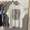 Women Clothing Plus Size Printing Street Casual T-shirts O-neck Short Sleeve Loose Vintage Tops Harajuku Summer Tees