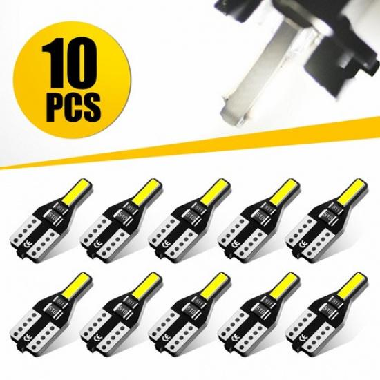 10pcs LED T10 194 168 W5W Canbus White Dome License Plate Light Bulb 6000K