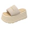 Fashion 8CM Casual Wedge Slippers for Women New Summer Non Slip Platform Sandals Woman Open Toe Comfortable Female Chunky Beach Slippers