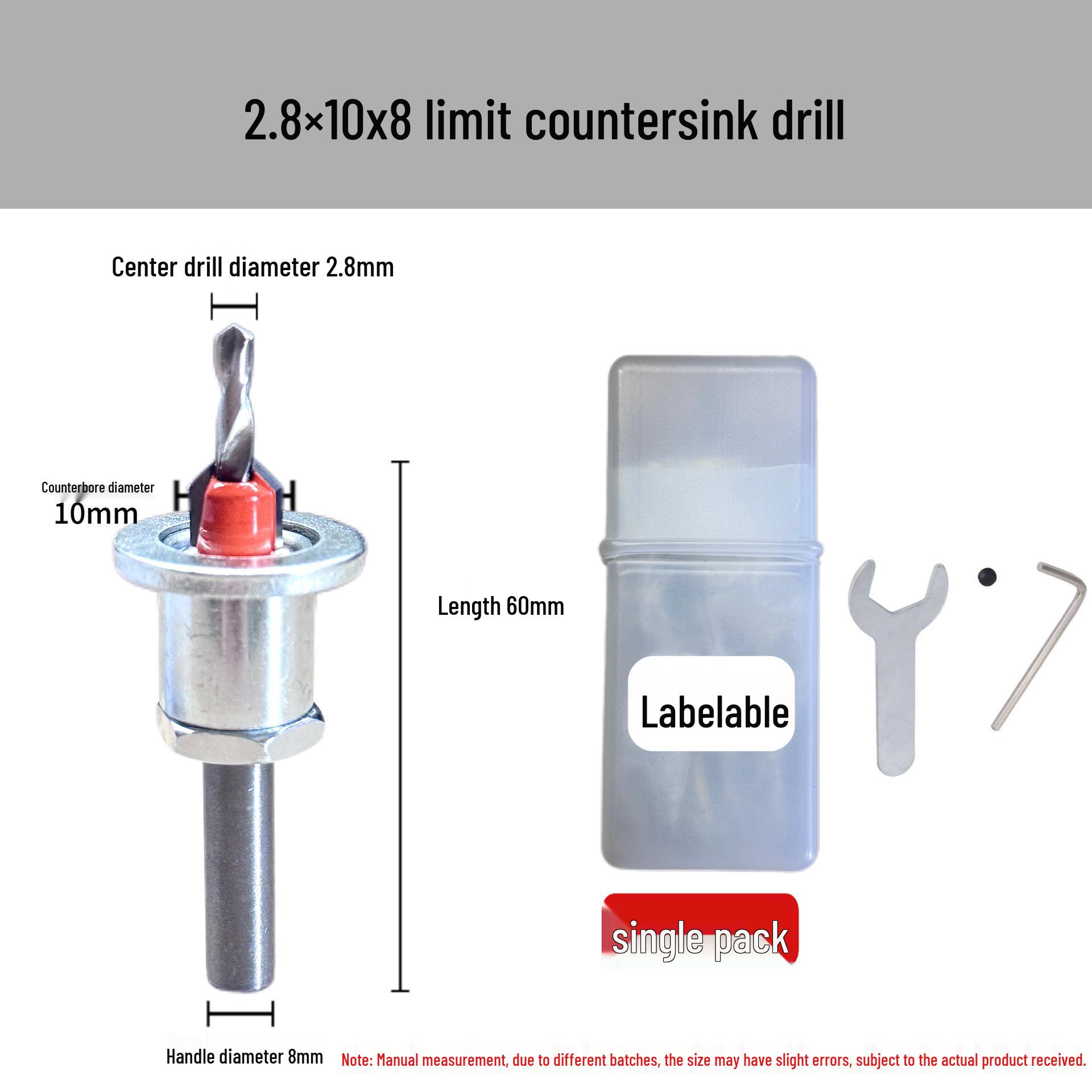 

Round Shank Alloy Countersink Drill with Limiter for Woodworking and Screw Installation