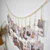 Foto-Display Wandbehang Deko Boho Heimdekoration Holzperlen Makramee Wandteppich Zum Aufhängen an der Wand Raumdekorationen Ästhetisches Geschenk