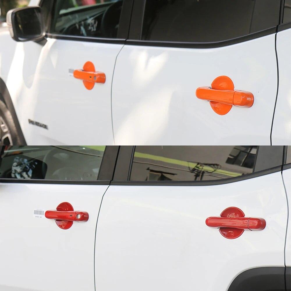 Door Grab Handle Bowl Decoration Cover Trim Sticker for Jeep Renegade 2016 2017 2018    2022 2023 Car Accessory