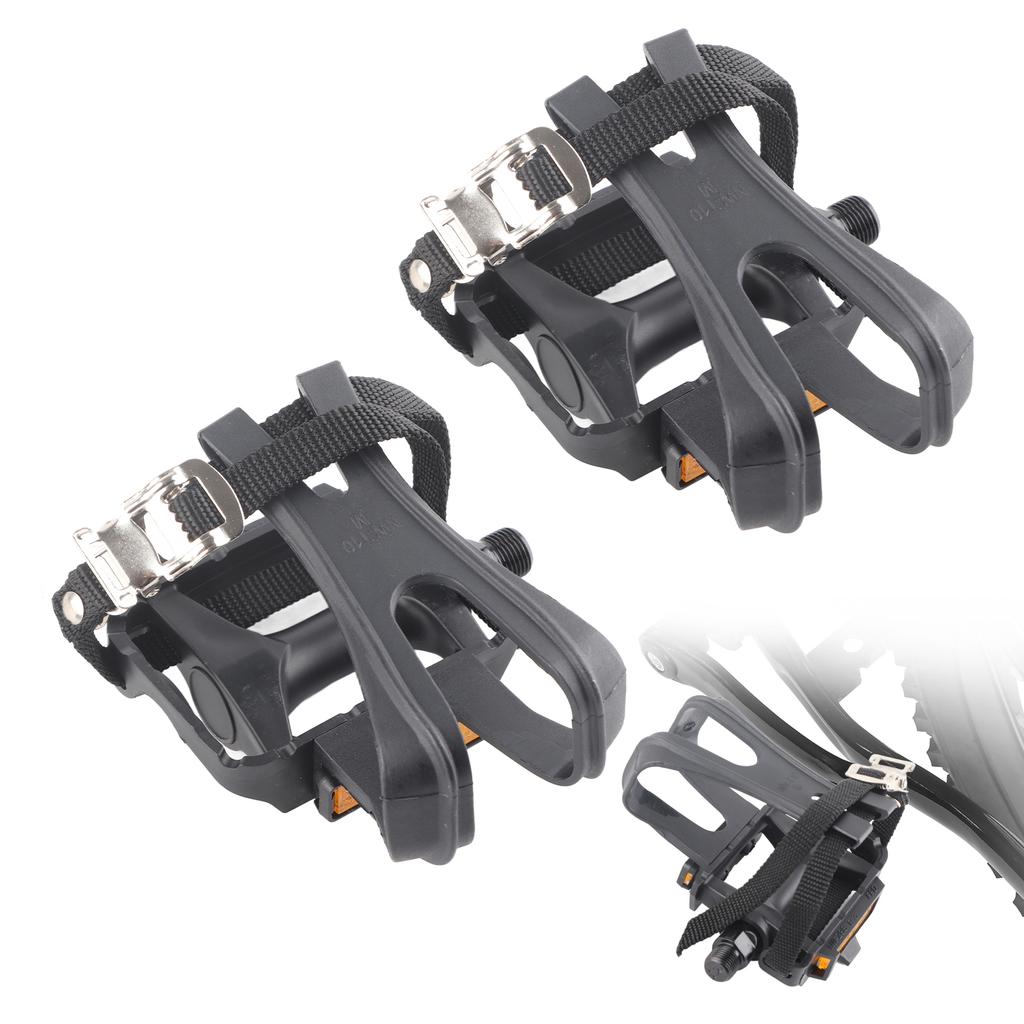 1 Pair Nylon Cycling Pedals Toe Clips Straps for Fixie Mountain Bikes Accessories