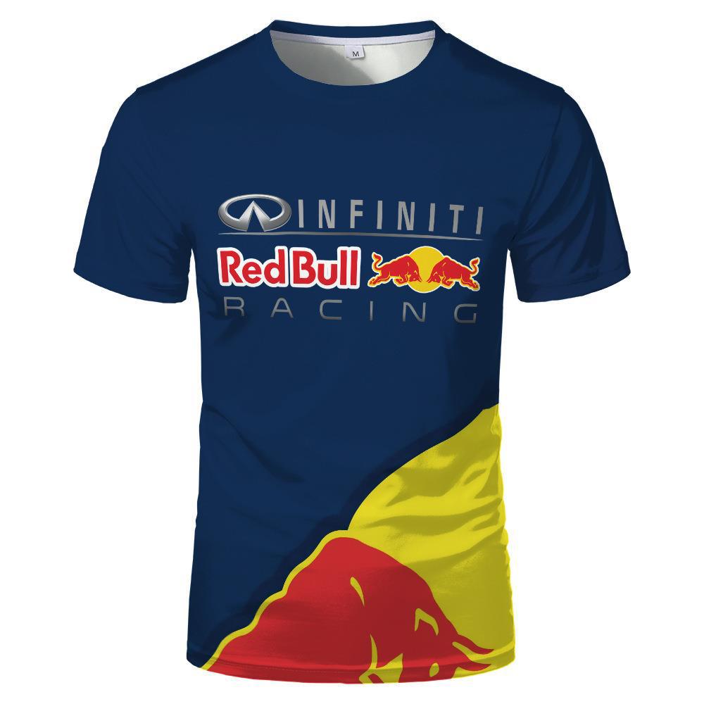 Nyári 3D póló Red Bull Személyre szabott Utcai Divat Trend Rövid Ujjú Kreatív Mintás