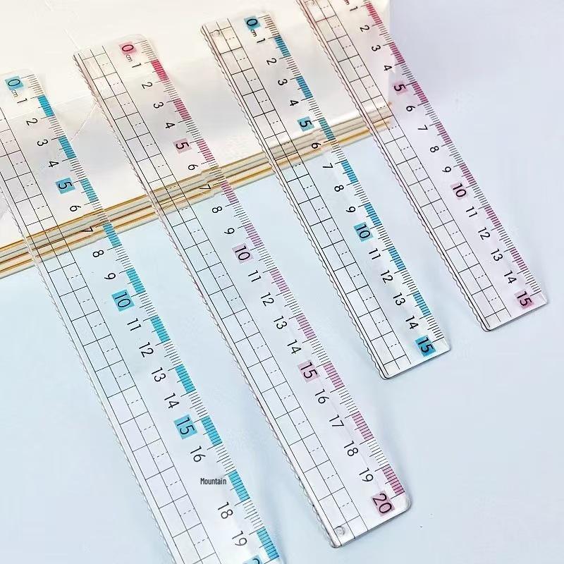 15cm Anti-Myopia Straight Ruler & 20cm Wavy Drawing Ruler Set for Students